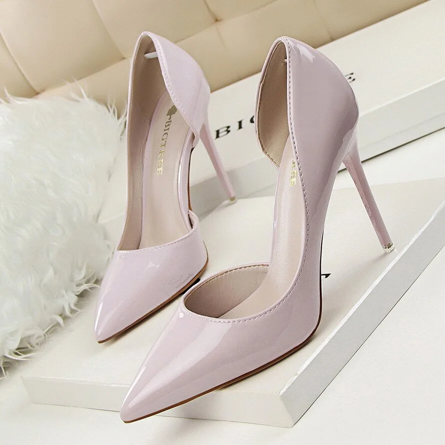 Women Pumps Concise High Heels Fashion Solid Women Shoes Bridal Wedding Shoes Ladies Pumps Shoes Red Yellow