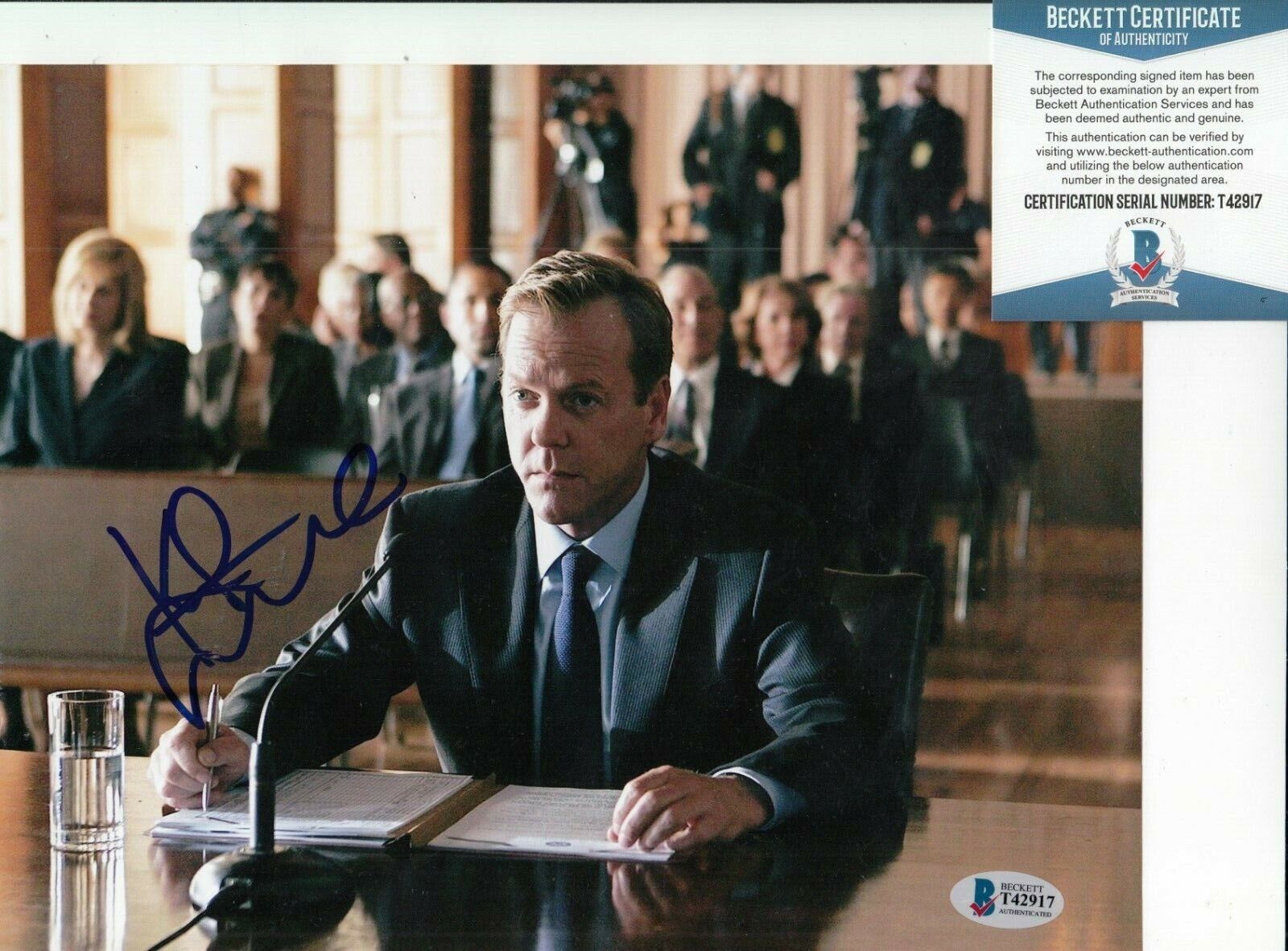 KIEFER SUTHERLAND signed (24) *Jack Bauer* 8X10 Photo Poster painting BECKETT BAS T42917