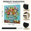 Framed Sunflower Blue Vase -  DIY Button Art Painting Kit for Creativity DIY Pearl Dot Crafts for Gift Home Wall Decor 30*30CM