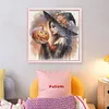 Pumpkin Witch-11CT Stamped Cross Stitch 50*50cm/19.69*19.69in