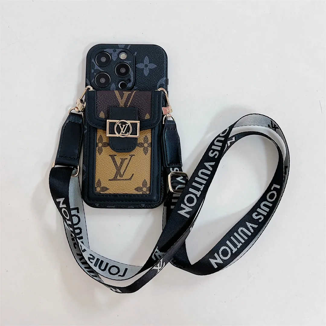 LV Monogram Card Holder Crossbody Classic Dauphine Apple iPhone Case
