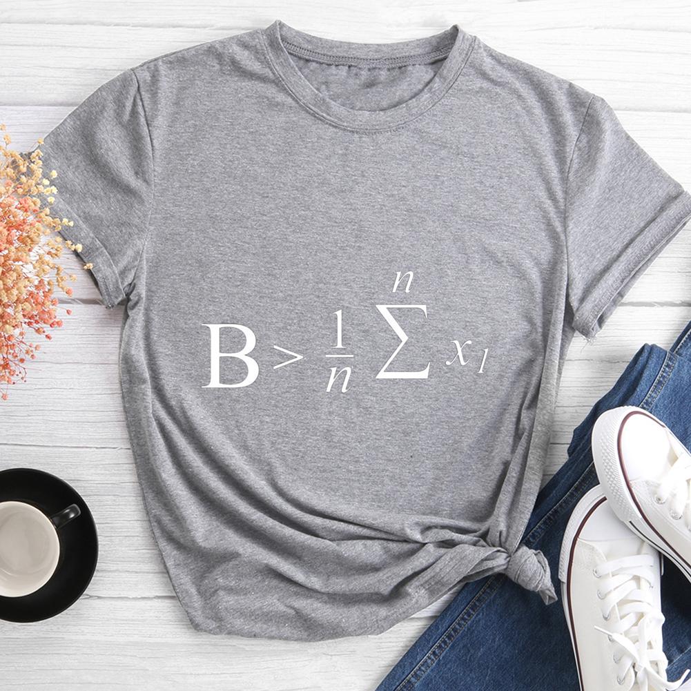 be-greater-than-average-mathematician-and-student-round-neck-t-shirt