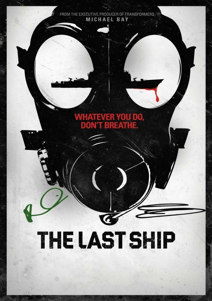 THE LAST SHIP PP CAST SIGNED 12X8