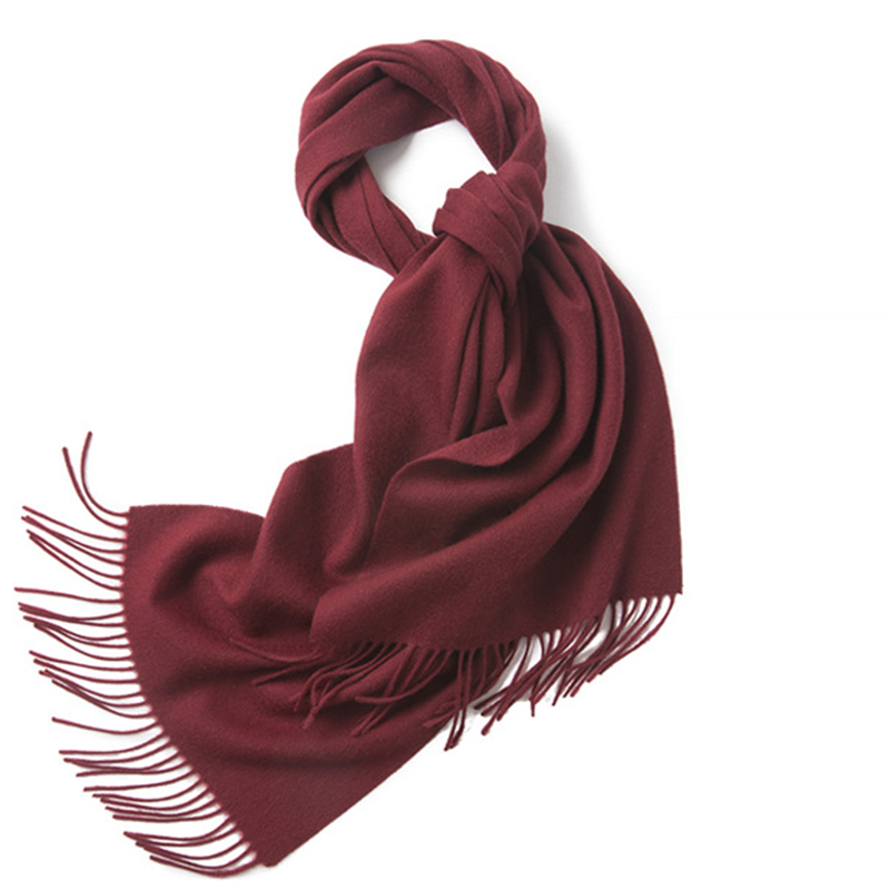 Unisex LambSwool Scarf Pure Color Winter Extra Length Scarf