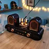Golon RX-998 Black Nostalgic Rechargeable Radio Bluetooth Speaker USB TF Card FM/AM/SW 3 Bands