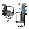 2 in 1 Clamp On Desk Cup Holder with Headphone Hanger Anti-Spill Table Cup Hook Easy To Install for Coffee Mups Water Bottles Headphones