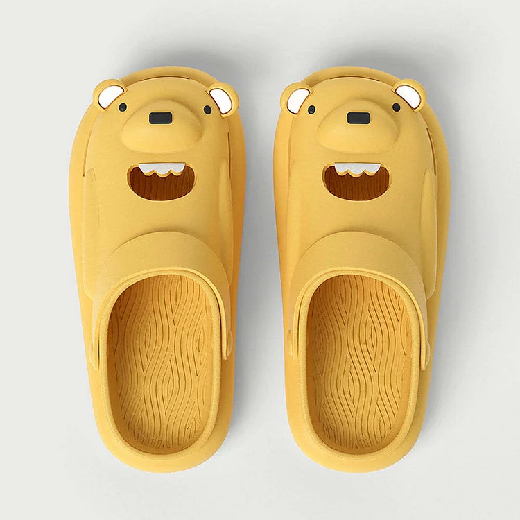 Cute Cartoon Bear Non-Slip Hole Sandals  Stunahome.com