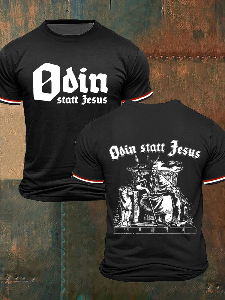 Herren Odin Statt  bedrucktes Kurzarm-T-Shirt