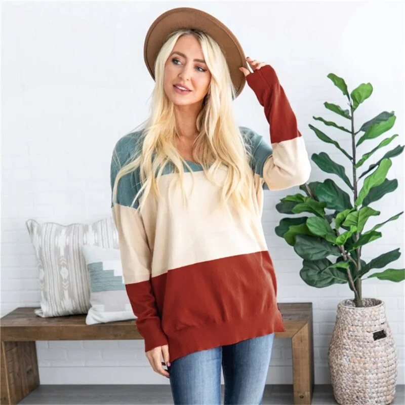 Graduation Gifts  Aesthetic Sweater 2022 Winter Casual Color V-neck Knitted Sweater with Short Front and Long Back Argyle Sweater