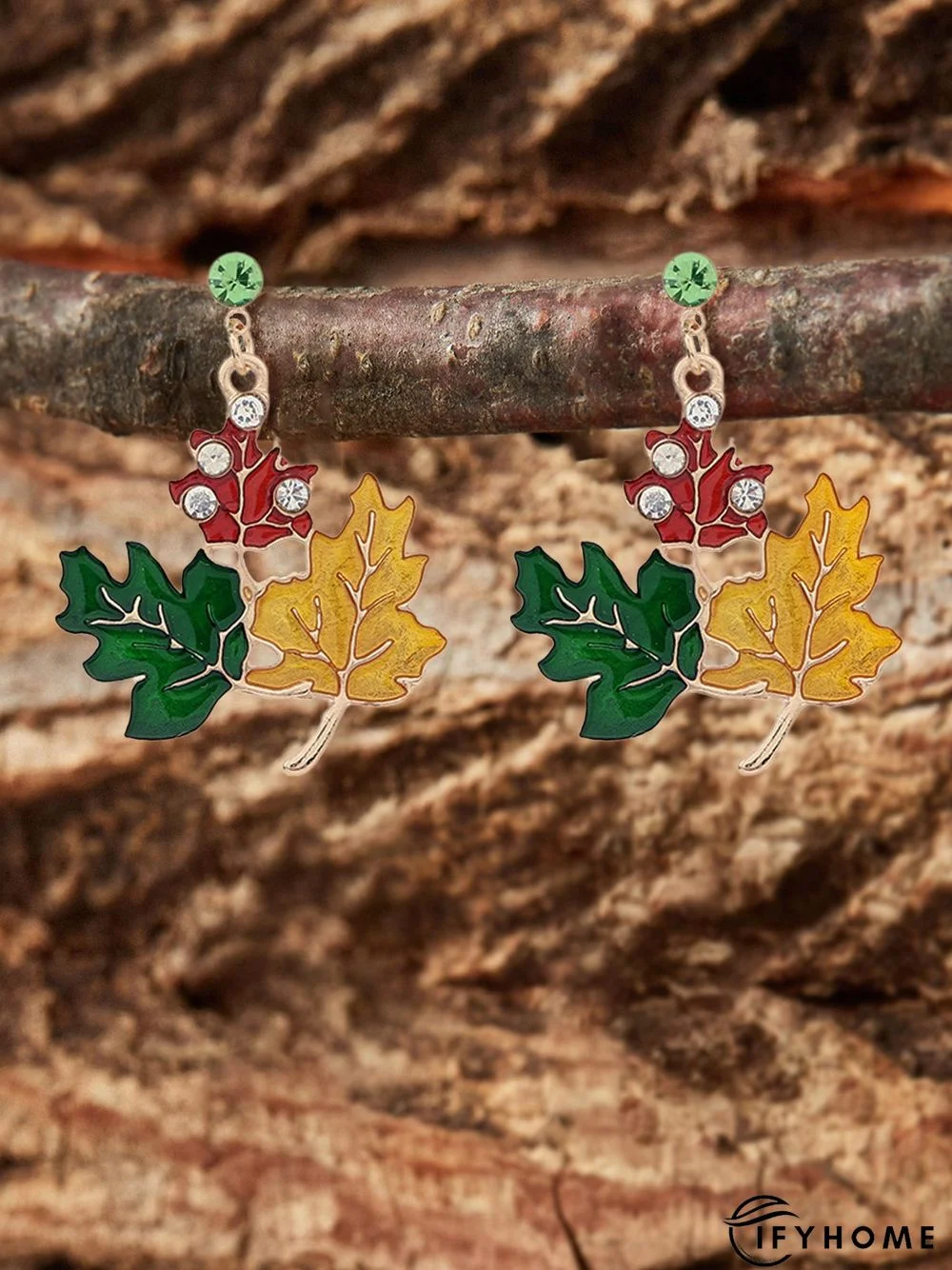 Casual Contrasting Leaf Maple Earrings Boho Vintage Everyday Jewelry | IFYHOME