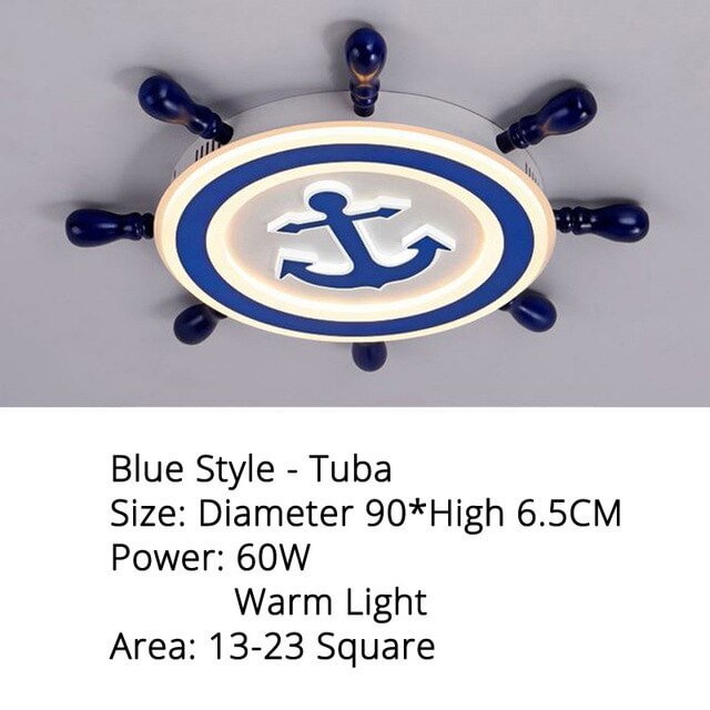 Blue Child LED Ceiling Light For Baby Study Room Bedroom Luminarias