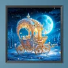 Diamond Painting -DIY Round Drill Pumpkin Car under the Moon（40x40cm）