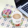 [Upgrade]4Pcs Acrylic Special Shape Girl DIY Waterproof Diamond Painting Coaster