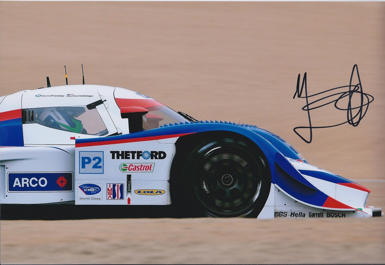 Marino FRANCHITTI Signed Autograph MAZDA Lola USA Le Mans 12x8 Photo Poster painting AFTAL COA