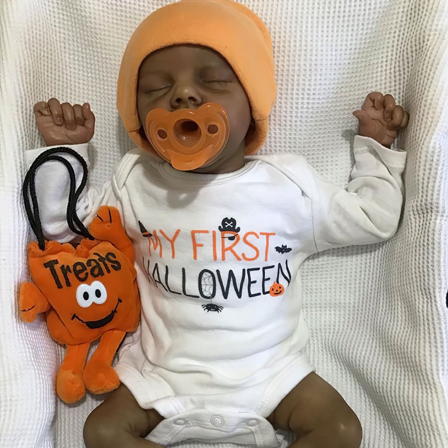 Mini Reborn Doll 12" Milo Realistic Reborn Baby Afrcian American Boy 2023, Collectible Reborn Baby Doll