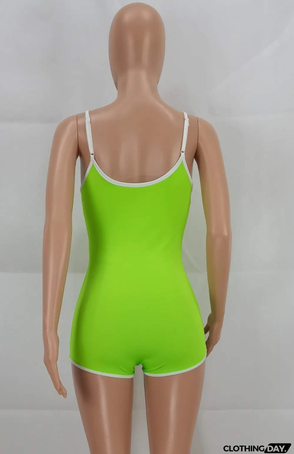 Summer Green Sports Strap Bodycon Rompers