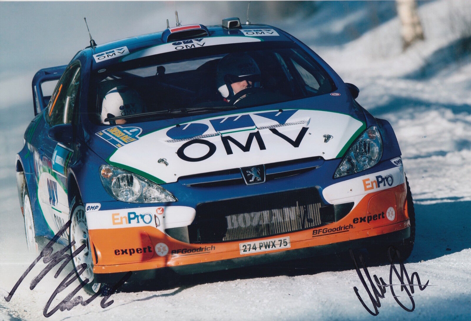 Manfred Stohl and Ilka Minor Hand Signed 12x8 Photo Poster painting Citroen Xsara Rally 3.