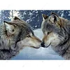 Diamond Painting-DIY Full Round Drill Kissing Wolves