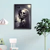 (40*60cm)Halloween Skull Girl - Full Round Drill Diamond Painting