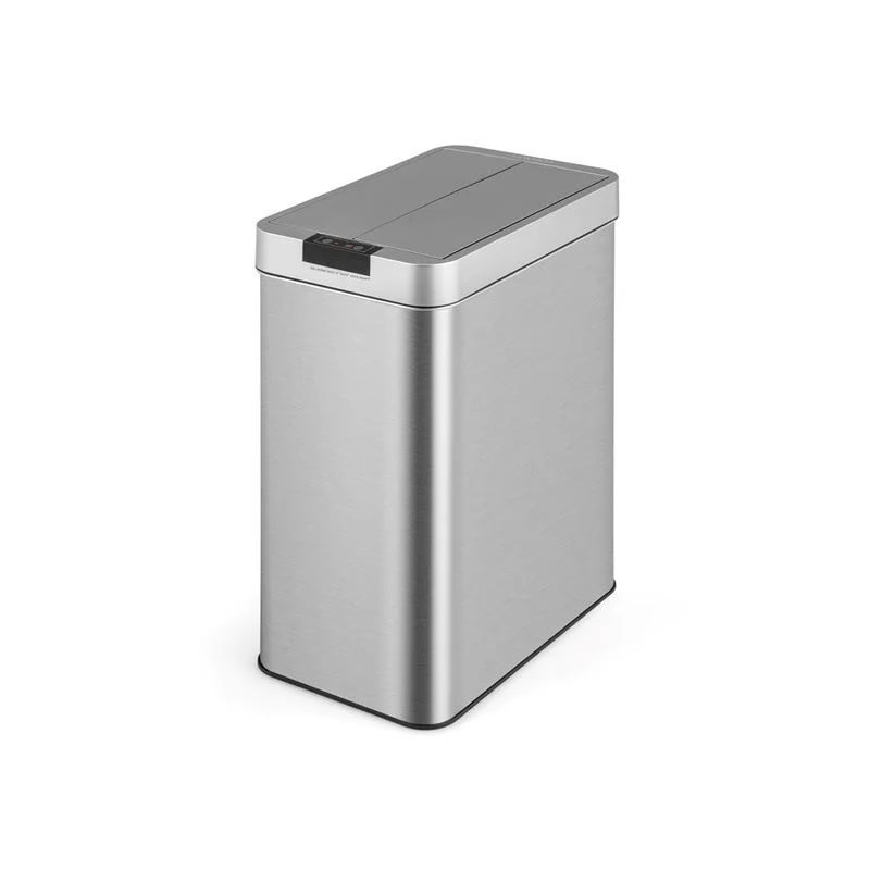 Trash Can with Lids and Stainless Steel Frame for Kitchen