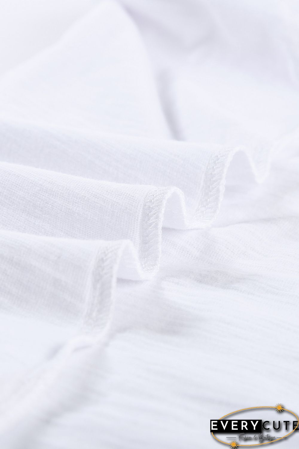 Blank Apparel - White Scoop Neck Basic Solid Tank Top