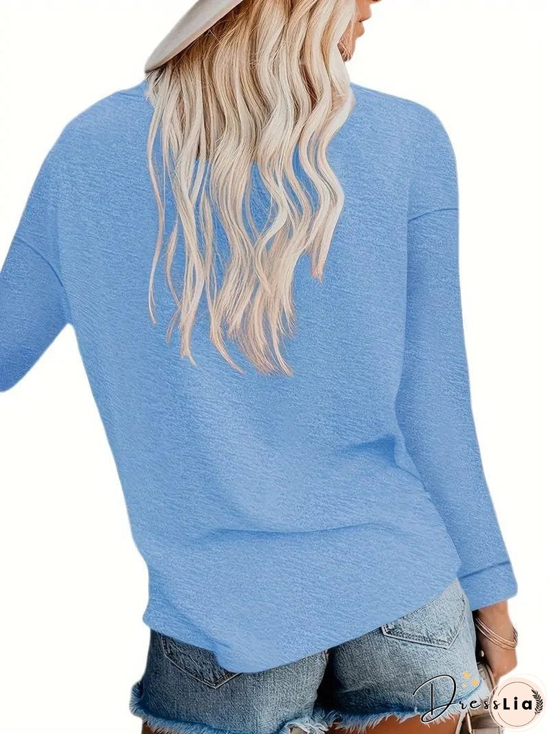 Long Sleeve Crew Neck T-Shirt for Women