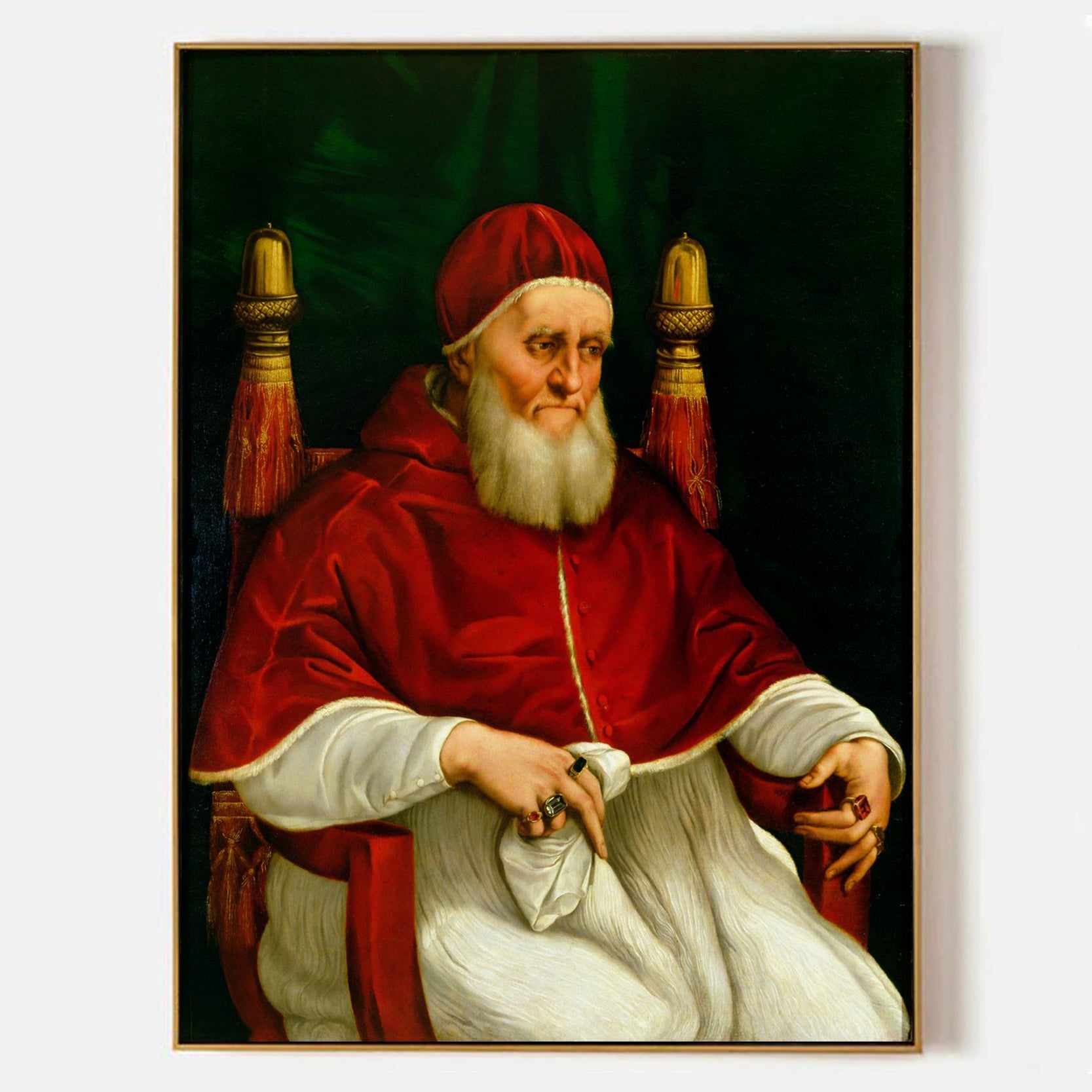 Arabelart Portrait of Pope Julius II by Raffaello Sanzio - Famous Art Reproduction