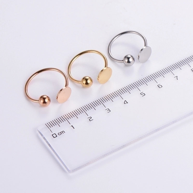 Casual Elegant Classic Style Solid Color 304 Stainless Steel 18K Gold Plated Rose Gold Plated Plating Rings