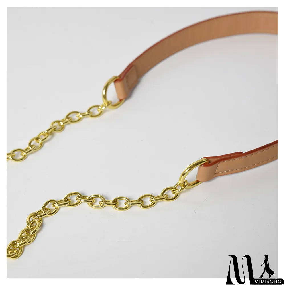 MidiSono - High-end Vintage Print All-match Chain Shoulder Messenger Bag