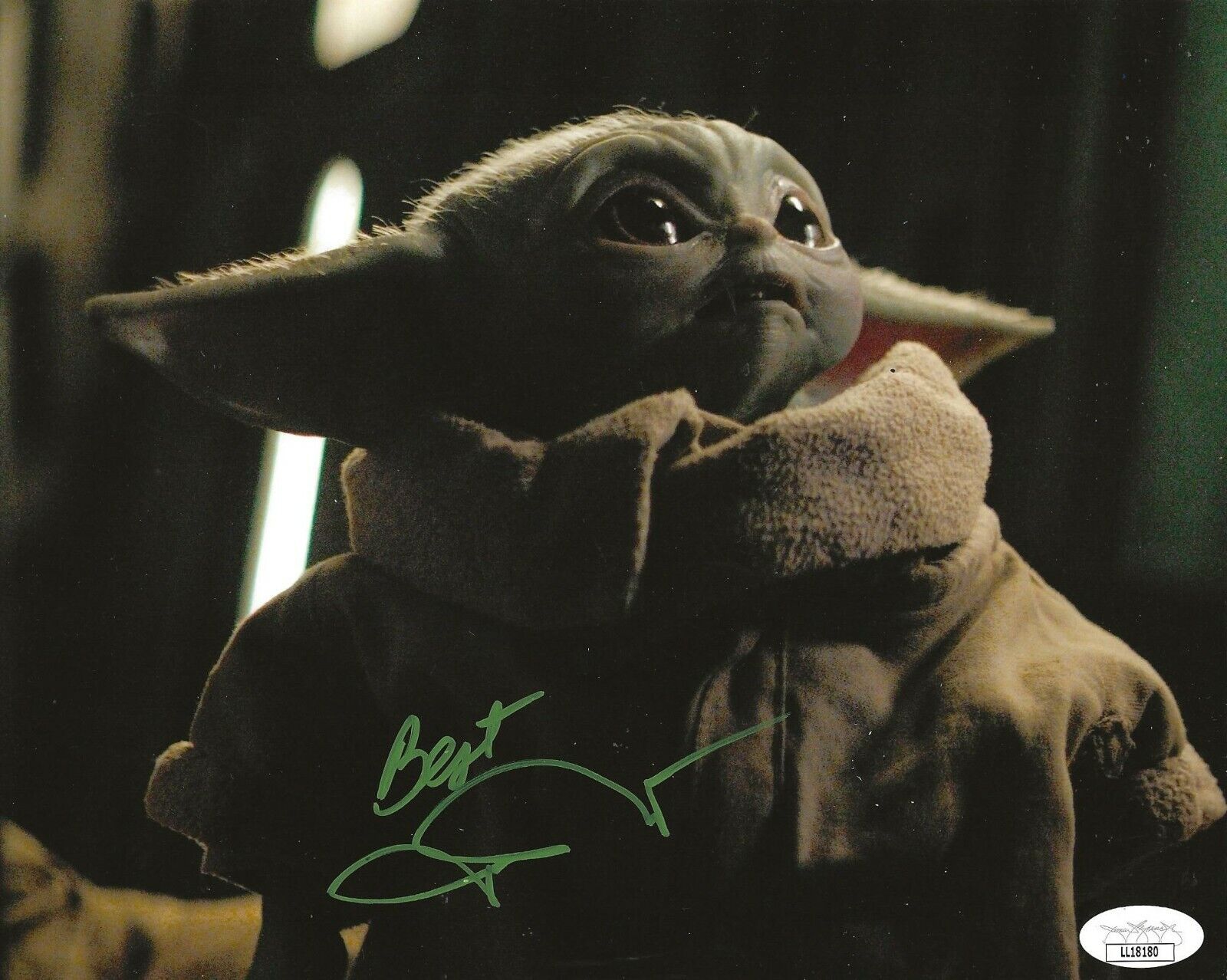 John Rosengrant signed The Mandalorian Baby Yoda 8x10 Photo Poster painting autographed 3 JSA