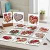 12Pcs Valentines Day Heart DIY Diamond Painting Greeting Cards for Adults Gifts