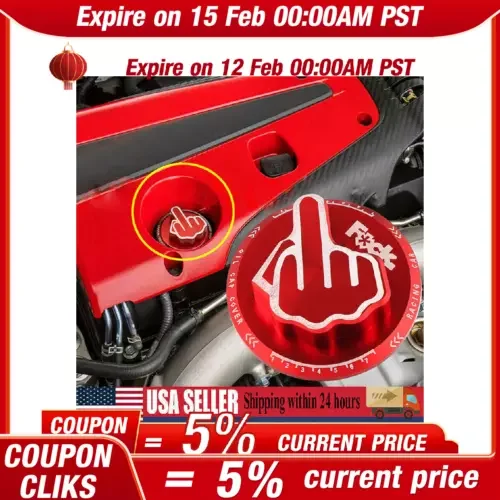 Dronehint 1x RED Screw-In Middle Finger Oil Filler Tank Cap Valve Cover For Honda Fuhdatmv (For: Acura) Parts