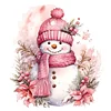 Diamond Painting-DIY Full Round Drill Pink Snowman