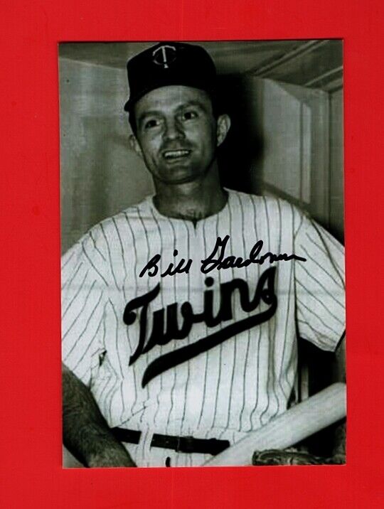 1960'S BILLY GARDNER-MINNESOTA TWINS AUTOGRAPHED 4X6 GLOSSY Photo Poster painting-NM