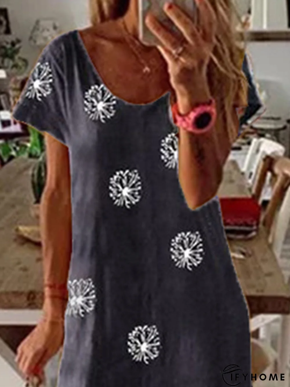 Vintage Boho Hippie Holiday V Neck Casual Weaving Dress | IFYHOME