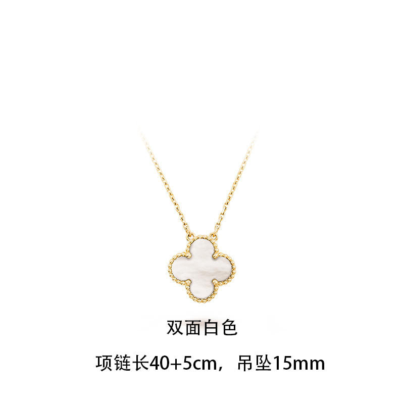 Moderate Luxury Letter Number Flower Stainless Steel 18K Gold Plated Necklaces