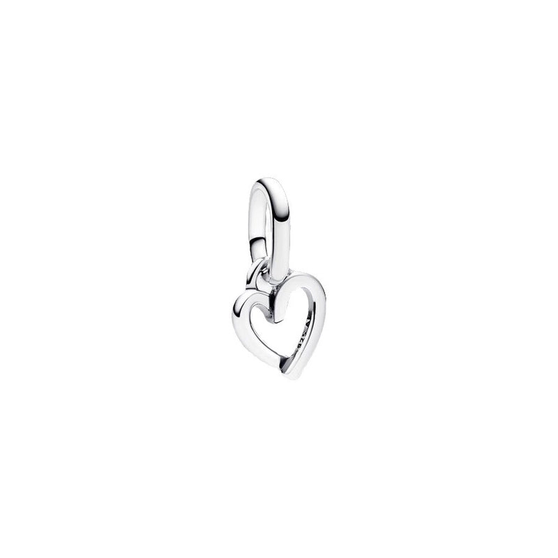Minimalist Heart Shape Sterling Silver Plating Hollow Out Charms Jewelry Accessories