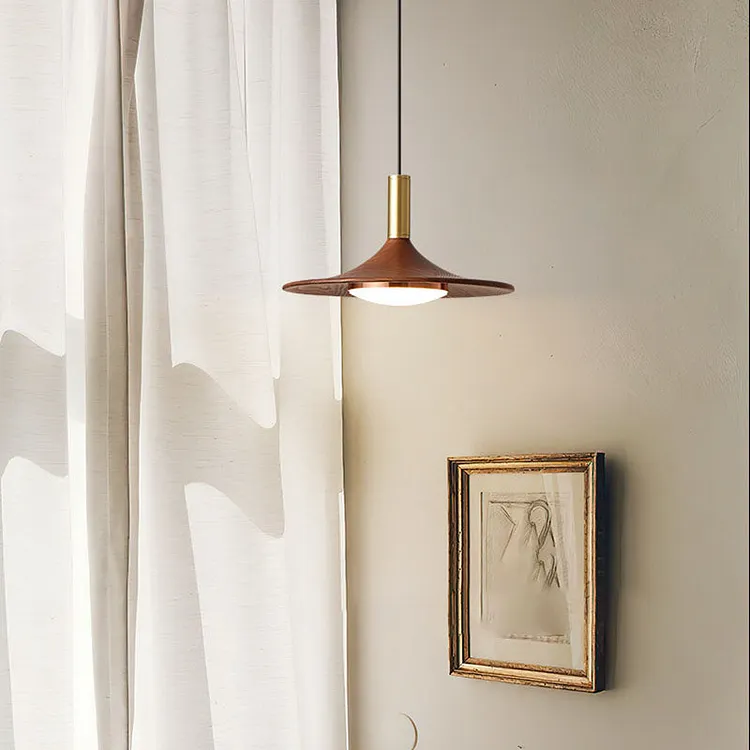 Contemporary Scandinavian UFO Round Iron Acrylic LED Pendant Light For Bedroom