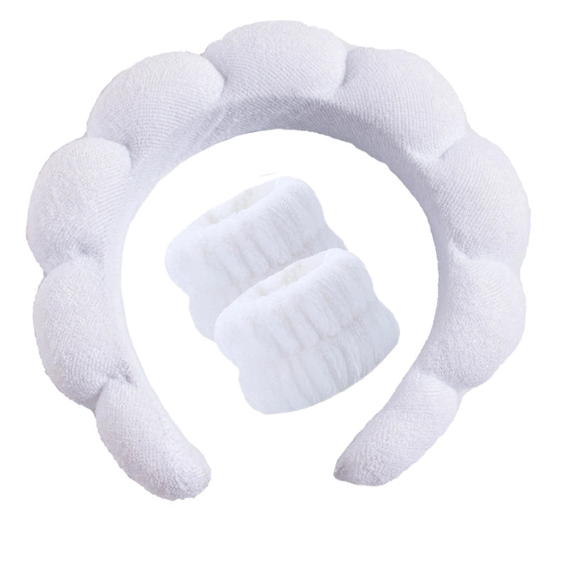 Minimalist Women’s Color Block Towel Velvet Spa Headband