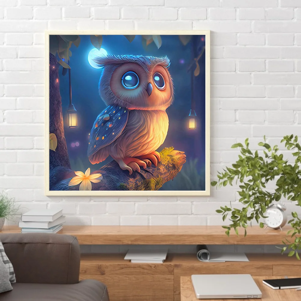 Diamond Painting - Full Round Drill - Owl(Canvas|30*30cm)