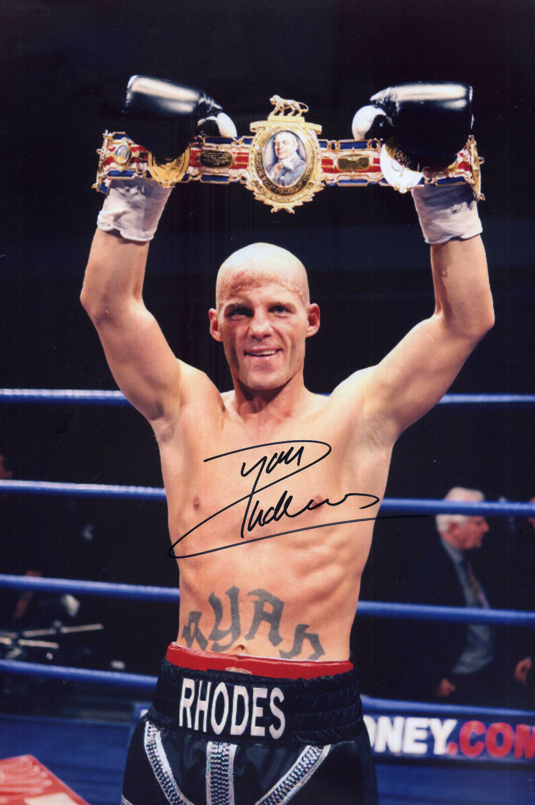 RYAN RHODES Signed Photo Poster paintinggraph - SUPER WELTERWEIGHT BOXING CHAMPION - Preprint