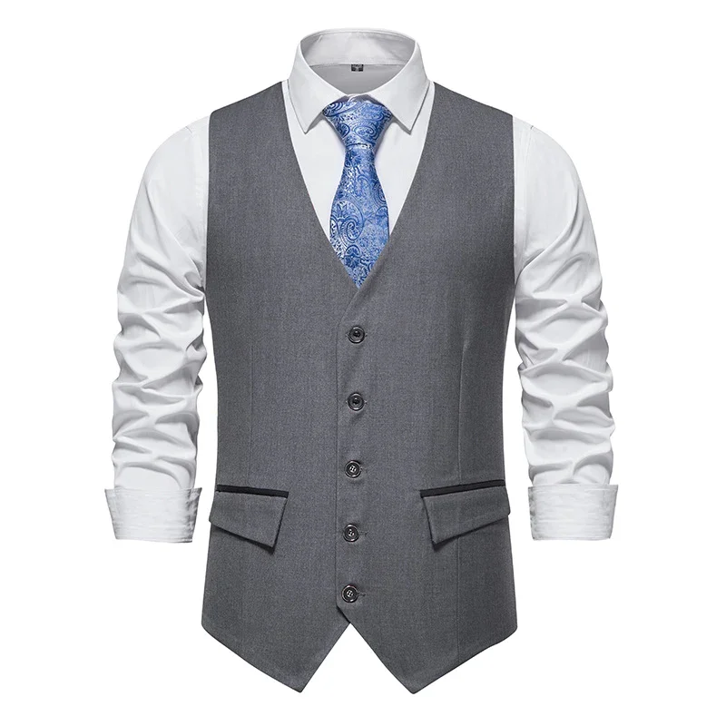Men's Business Suit Vest Slim Fit Skinny Wedding Waistcoat