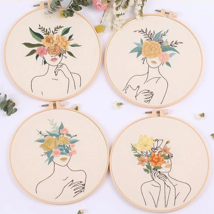Flora Embroidery Kit for Beginners Ventyled