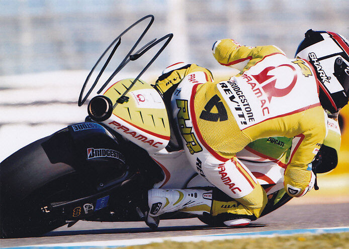 Randy De Puniet Ducati Motogp Signed Photo Poster painting 5x7 2011.