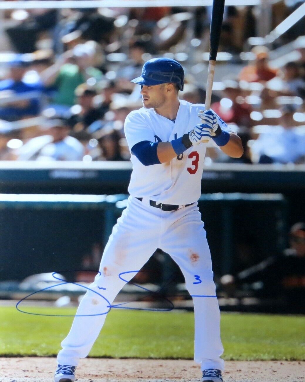 Skip Shumaker Signed Autograph 16X20 Photo Poster painting Los Angeles Dodgers Dirt on Pants COA