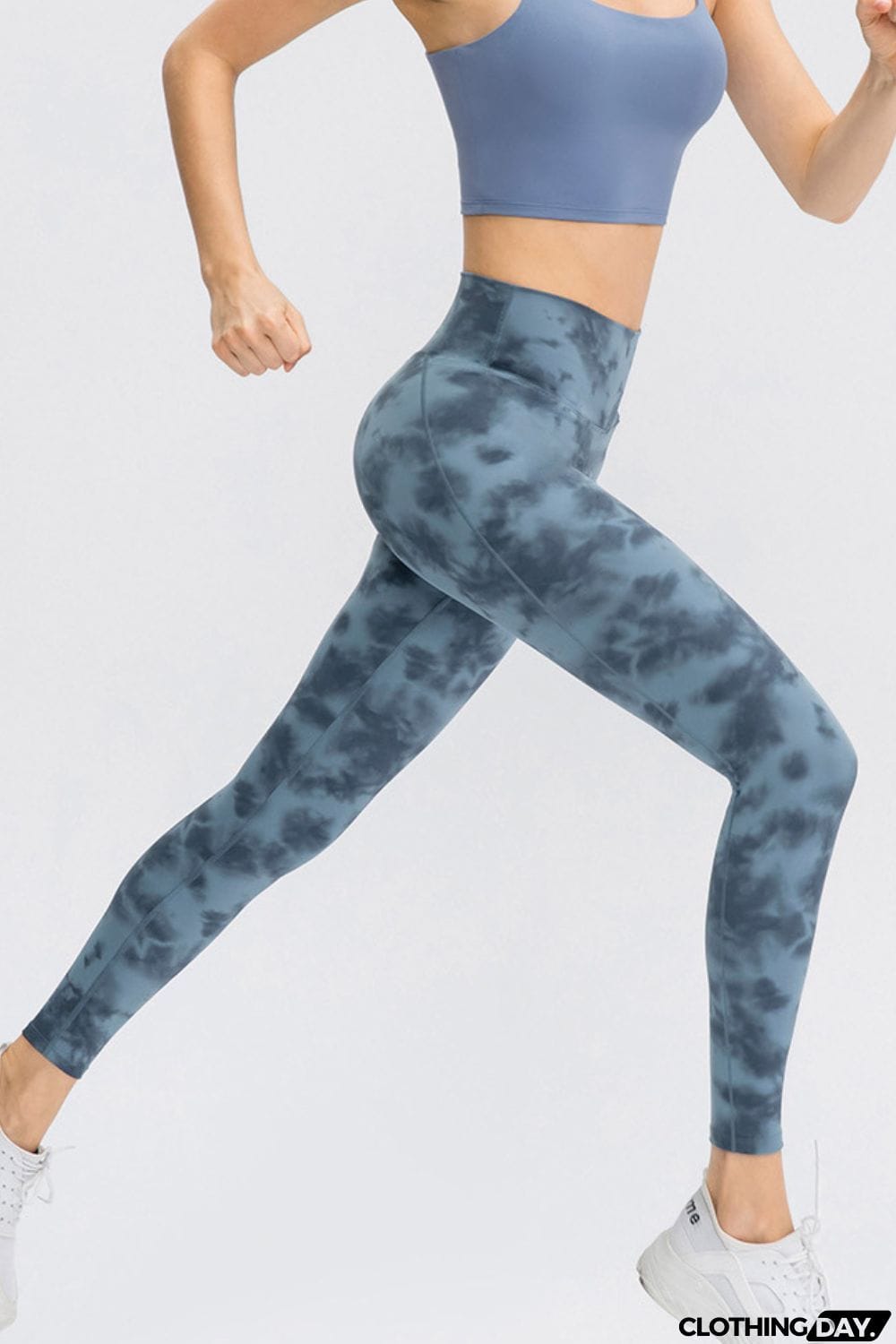 Wide Waistband Slim Fit Long Sports Pants