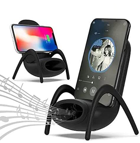 Portable Mini Chair Wireless Charger With Speaker