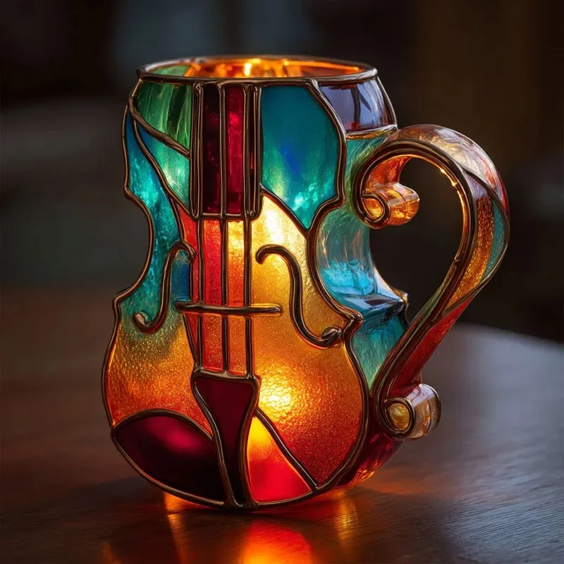 Violin Stained Glass Mug