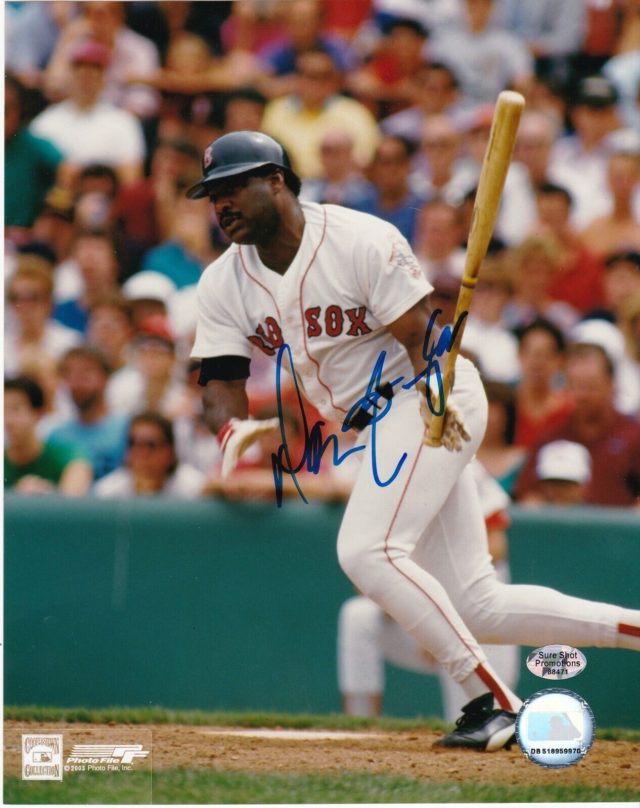 DON BAYLOR BOSTON RED SOX ACTION SIGNED 8x10