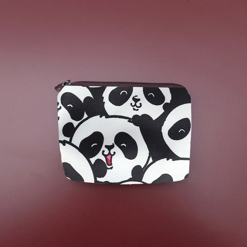 FUDEAM Bonded Fabric Women Cartoon Coin Purse Mini Cute Kids Zipper Animal Girl Coin Wallet USB Cable Headset Bank Card Bag